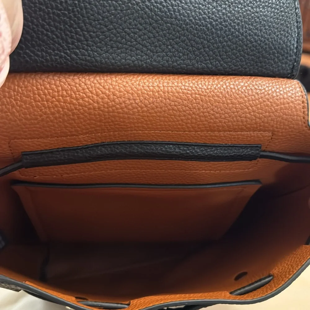 Guess Varsity Black Pebble Grain Adjustable Strap Backpack